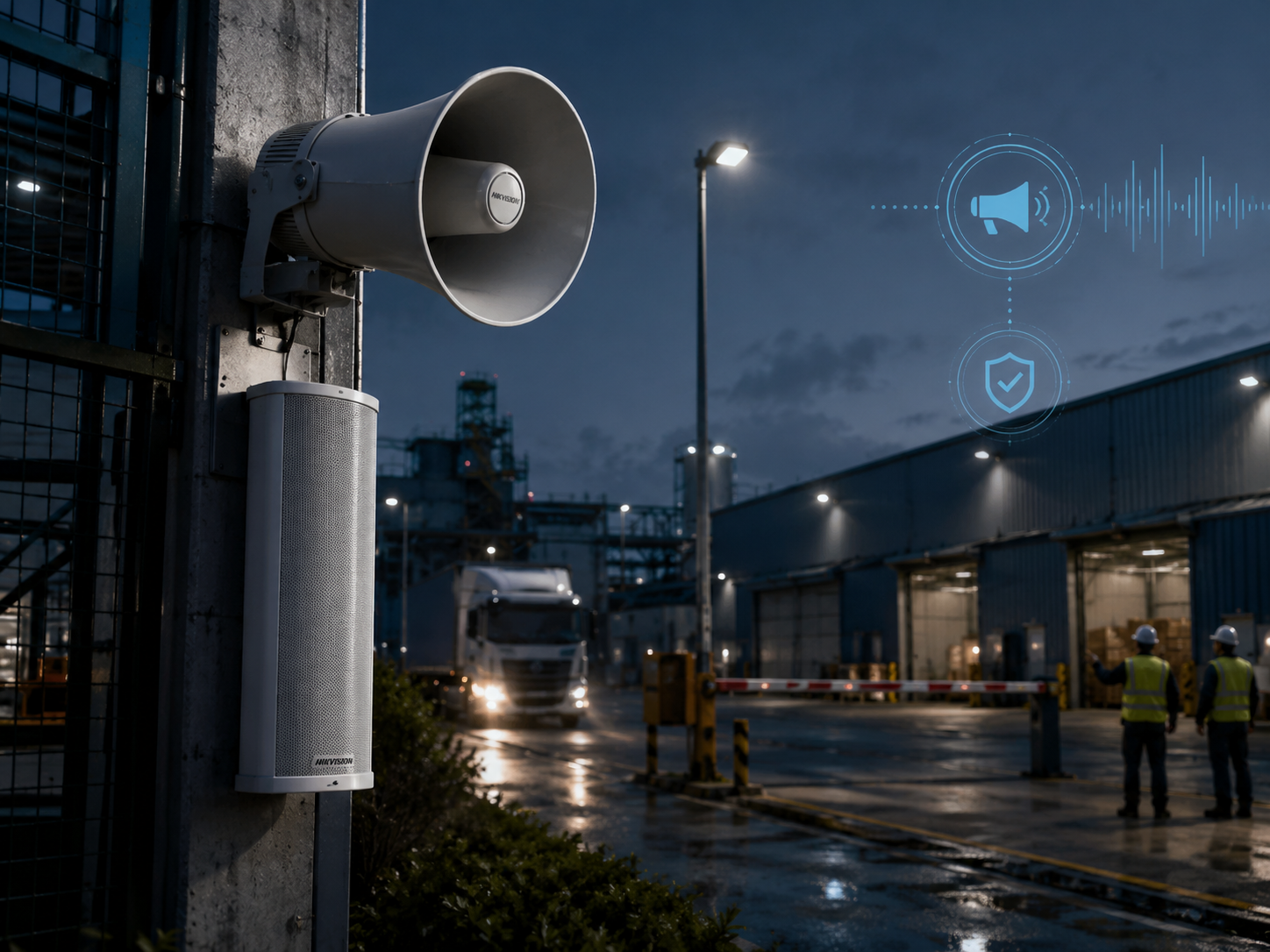 Sistema de difusión de audio y disuasión remota en planta