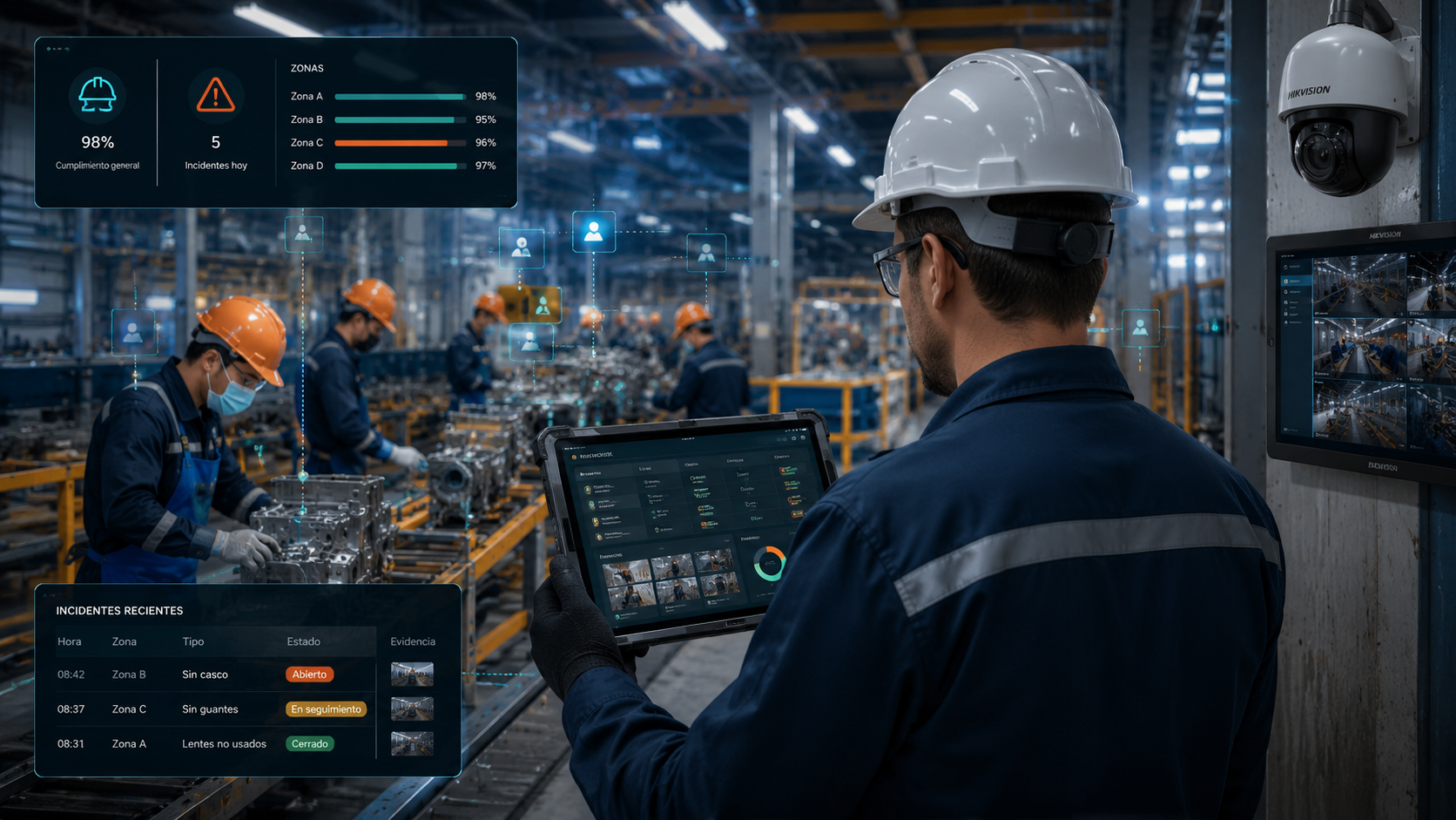 Gestión de EPP para seguridad en línea de producción