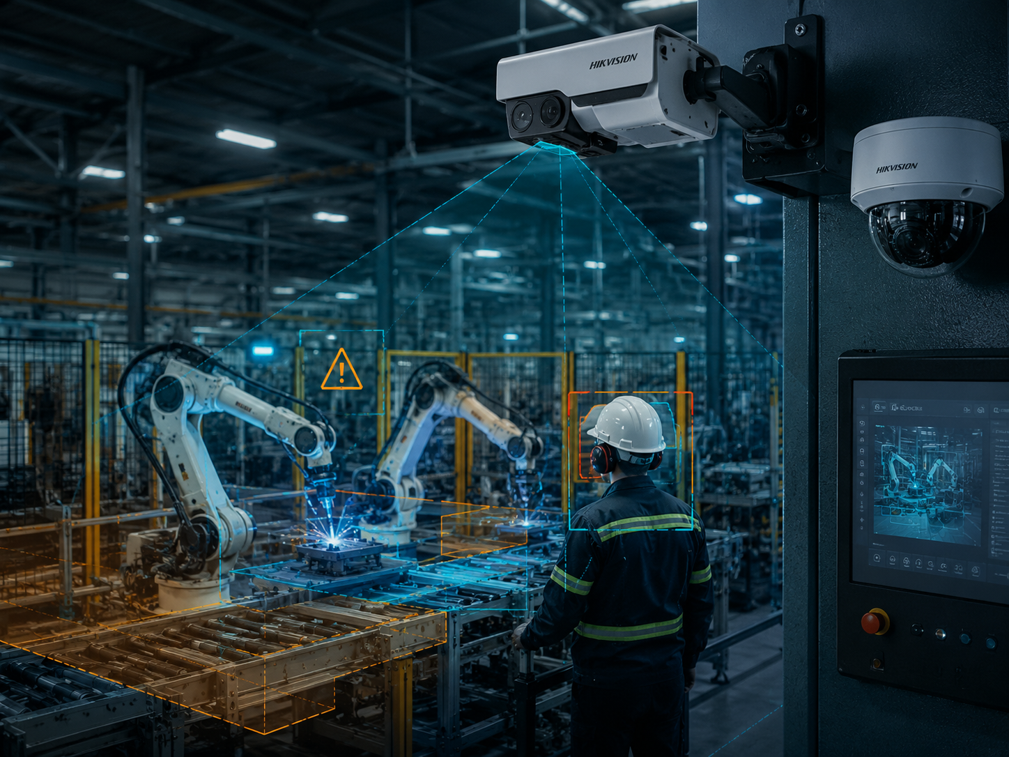 Cámara anticolisión para brazos robóticos en celda automatizada